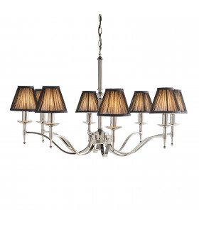 Stanford 8 Light Multi Arm Chandelier Polished Nickel Plate Finish E14-1