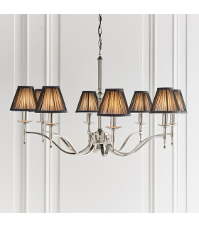Stanford 8 Light Multi Arm Chandelier Polished Nickel Plate Finish E14-2