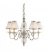 Tilburg 5 Light Multi Arm Ceiling Pendant Chandelier Polished Nickel Clear Crystal E14-1
