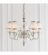 Tilburg 5 Light Multi Arm Ceiling Pendant Chandelier Polished Nickel Clear Crystal E14-2
