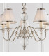 Tilburg 5 Light Multi Arm Ceiling Pendant Chandelier Polished Nickel Clear Crystal E14-6