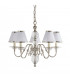 Tilburg 5 Light Multi Arm Ceiling Pendant Chandelier Polished Nickel Clear Crystal E14-9