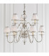 Tilburg 9 Light Multi Arm Chandelier Polished Nickel Plate & Crystal Finish E14-2