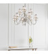 Tilburg 9 Light Multi Arm Chandelier Polished Nickel Plate & Crystal Finish E14-4