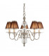Tilburg 5 Light Multi Arm Ceiling Pendant Chandelier Polished Nickel Clear Crystal E14-1