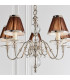 Tilburg 5 Light Multi Arm Ceiling Pendant Chandelier Polished Nickel Clear Crystal E14-4