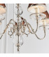 Tilburg 5 Light Multi Arm Ceiling Pendant Chandelier Polished Nickel Clear Crystal E14-6