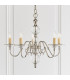 Tilburg 5 Light Multi Arm Ceiling Pendant Chandelier Polished Nickel Clear Crystal E14-7