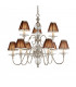 Tilburg 9 Light Multi Arm Chandelier Polished Nickel Plate & Crystal Finish E14-1