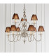 Tilburg 9 Light Multi Arm Chandelier Polished Nickel Plate & Crystal Finish E14-2
