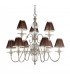 Tilburg 9 Light Multi Arm Chandelier Polished Nickel Plate & Crystal Finish E14-8