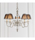 Tilburg 5 Light Multi Arm Ceiling Pendant Chandelier Polished Nickel Clear Crystal E14-2