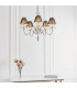 Tilburg 5 Light Multi Arm Ceiling Pendant Chandelier Polished Nickel Clear Crystal E14-4