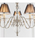 Tilburg 5 Light Multi Arm Ceiling Pendant Chandelier Polished Nickel Clear Crystal E14-5