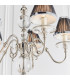 Tilburg 5 Light Multi Arm Ceiling Pendant Chandelier Polished Nickel Clear Crystal E14-7