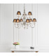 Tilburg 9 Light Multi Arm Chandelier Polished Nickel Plate & Crystal Finish E14-3
