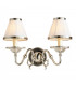 Tilburg 2 Light Indoor Twin Candle Wall Light Polished Nickel Plate with with Crystal E14-1