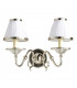 Tilburg 2 Light Indoor Twin Candle Wall Light Polished Nickel Plate with with Crystal E14-10