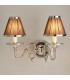 Tilburg 2 Light Indoor Twin Candle Wall Light Polished Nickel Plate with Crystal E14-2
