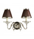 Tilburg 2 Light Indoor Twin Candle Wall Light Polished Nickel Plate with Crystal E14-10