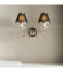 Tilburg 2 Light Indoor Twin Candle Wall Light Polished Nickel Plate with Crystal E14-3