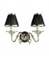 Tilburg 2 Light Indoor Twin Candle Wall Light Polished Nickel Plate with Crystal E14-10