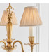 Asquith 3 Light Multi Arm Ceiling Pendant Chandelier Solid Brass Beige organza effect fabric E14-7