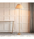 Fitzroy 1 Light Floor Lamp Brass with Beige Shade B22-2