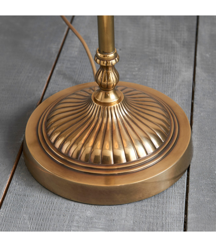 Fitzroy 1 Light Floor Lamp Brass with Beige Shade B22-6