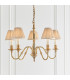 Fitzroy 5 Light Multi Arm Ceiling Pendant Candle Chandelier Brass E14-2