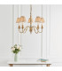 Fitzroy 5 Light Multi Arm Ceiling Pendant Candle Chandelier Brass E14-3