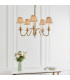 Fitzroy 5 Light Multi Arm Ceiling Pendant Candle Chandelier Brass E14-4