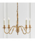 Fitzroy 5 Light Multi Arm Ceiling Pendant Candle Chandelier Brass E14-8