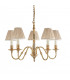 Fitzroy 5 Light Multi Arm Ceiling Pendant Candle Chandelier Brass E14-9