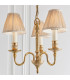 Fitzroy 3 Light Multi Arm Ceiling Pendant Candle Chandelier Brass E14-6