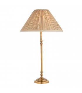 Fitzroy 1 Light Table Lamp Brass with Beige Shade B22-1