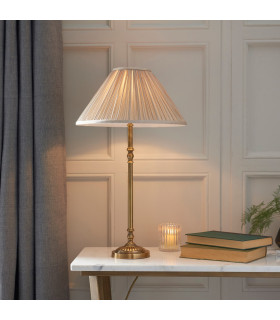 Fitzroy 1 Light Table Lamp Brass with Beige Shade B22-2