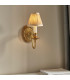 Fitzroy 1 Light Indoor Candle Wall Light Brass with Beige Shade E14-3