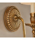 Fitzroy 1 Light Indoor Candle Wall Light Brass with Beige Shade E14-7