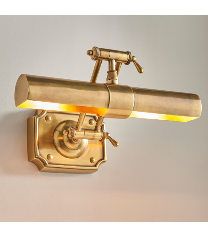 2 Light Picture Wall Light Lamp Brass LED E14-2