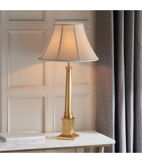 Nelson 1 Light Large Table Lamp Brass - Base Only E27-2