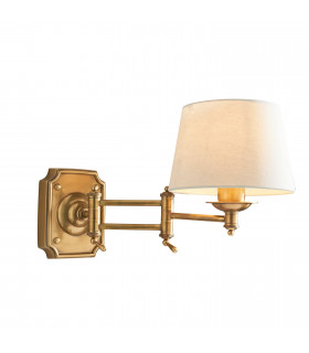 Winchester Swing Arm 1 Light Indoor Wall Light Brass - Shade Not Included E27-1