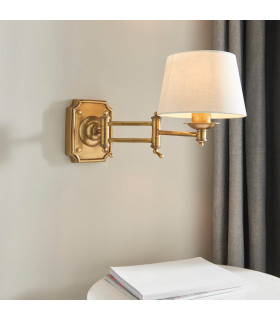 Winchester Swing Arm 1 Light Indoor Wall Light Brass - Shade Not Included E27-2