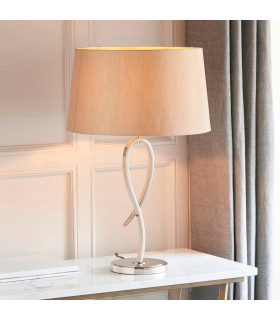 1 Light Table Lamp Polished Nickel Plate - Base Only E27-2