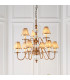 Tilburg 9 Light Multi Arm Chandelier Antique Brass Finish E14-2