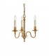 Fitzroy 3 Light Multi Arm Ceiling Candle Pendant Brass Ivory E14-1