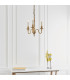 Fitzroy 3 Light Multi Arm Ceiling Candle Pendant Brass Ivory E14-4