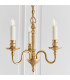 Fitzroy 3 Light Multi Arm Ceiling Candle Pendant Brass Ivory E14-5