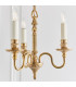 Fitzroy 3 Light Multi Arm Ceiling Candle Pendant Brass Ivory E14-6