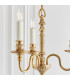 Fitzroy 3 Light Multi Arm Ceiling Candle Pendant Brass Ivory E14-7